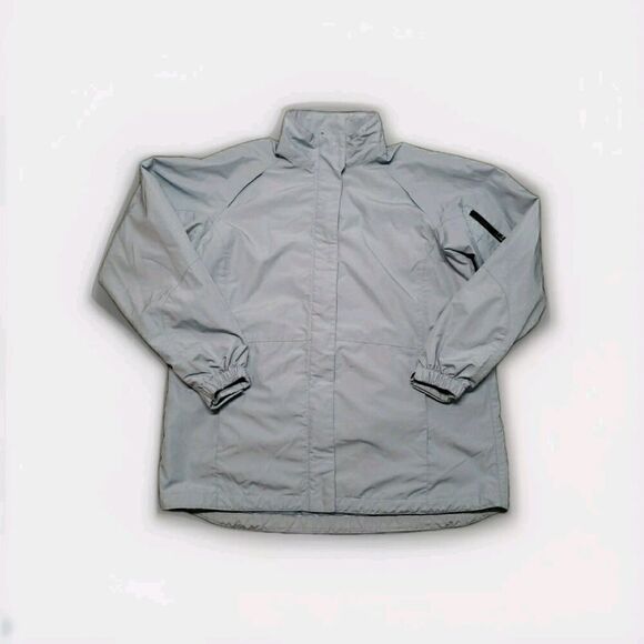Eddie Bauer Weather Edge Woman's Size 1X Blue Waterproof Packable Jacket 4761 - Picture 1 of 8